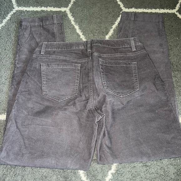 Garnet Hill Gray MidRise Corduroy Pants Size 6 - Picture 5 of 9
